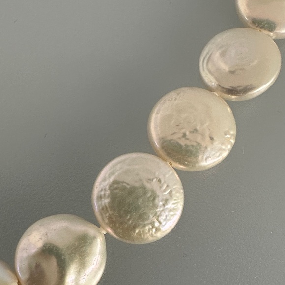 925 freshwater Cream Pearl Necklace made in Germany - Picture 4 of 8